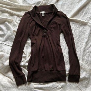 COPY - Vintage Y2K brown grunge fairy long sleeve knit top